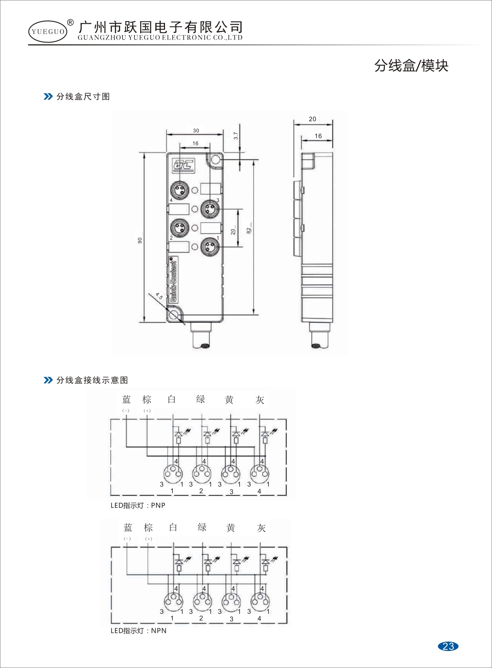 M8分线盒—4路预接线型